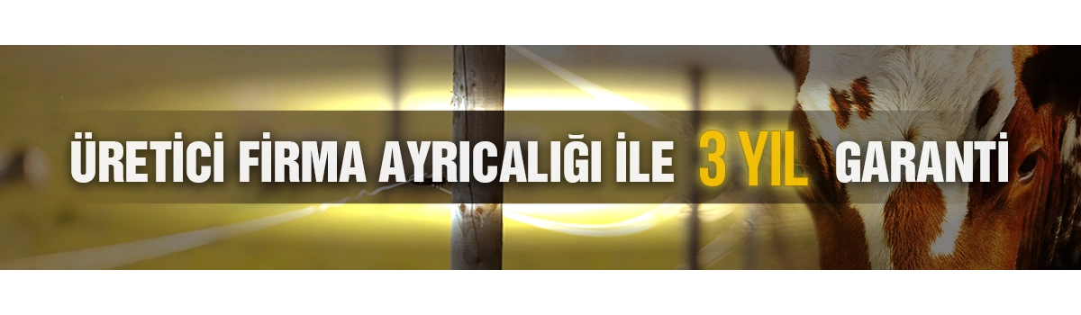 YABANSAVAR marka elektrikli çitlerde 3 yıl garanti avantajı