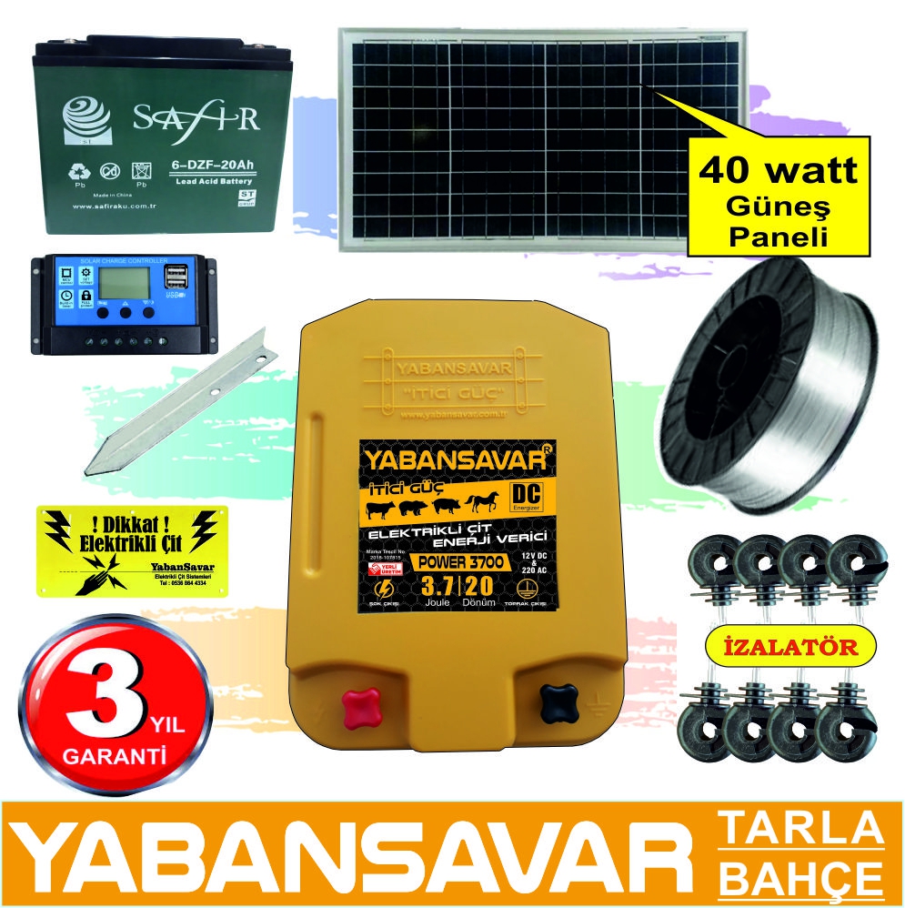 Elektrikli cit, YabanSavar Power 3700, Tarla, Bahçe