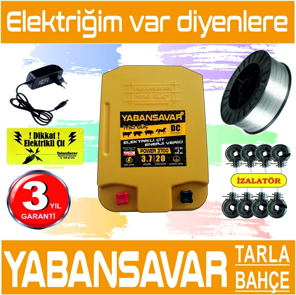 Elektrikli%20çit,%20YabanSavar%20Power%203700,%20Tarla,%20Bahçe