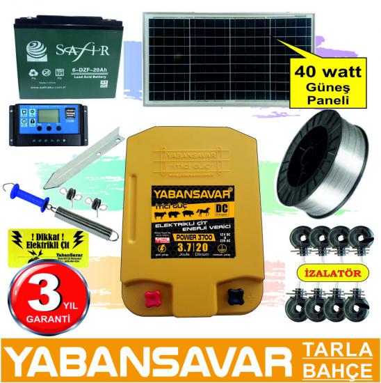 Güneş enerjili, Elektrikli çit sistemi, YABANSAVAR Tarla Bahçe