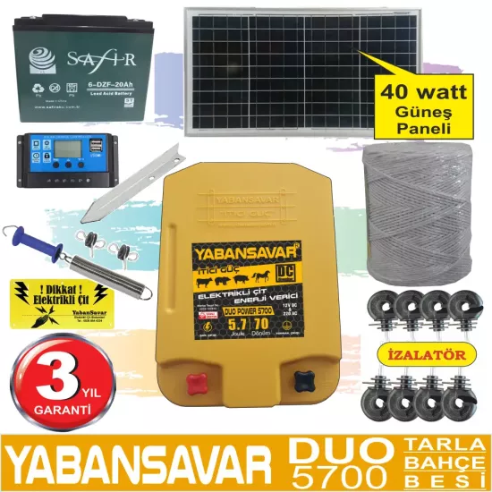 Elektrikli Çit,YabanSavar DUO Power 5700